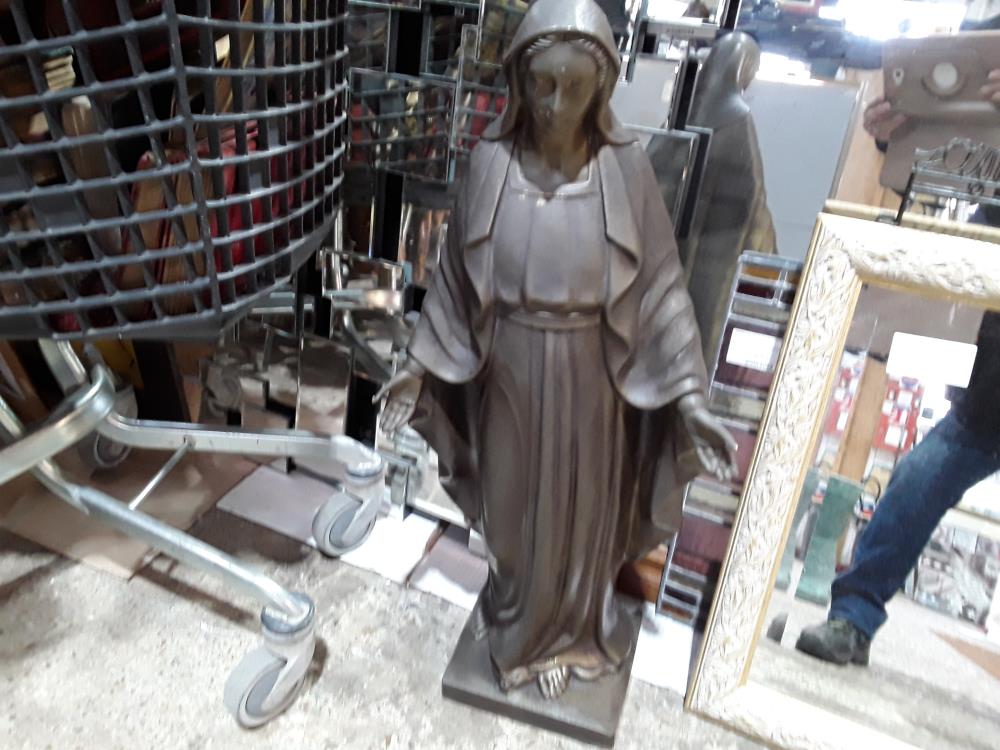 VIERGE ANNONCIATION BRONZE SIGNE CAGGIATI 80CM