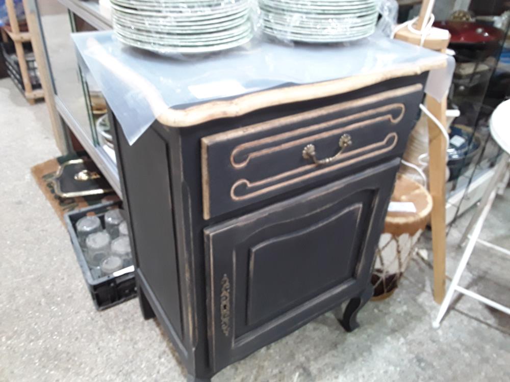 CONFITURIER 1T 1P PEINT NOIR MAT ETBOIS CLAIR