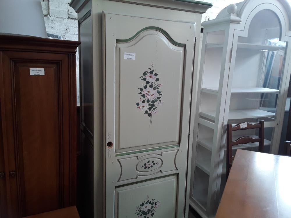 BONNETIERE VERT DECOR FLEURIS SERRURE A CHANGE SANS CACHE PEND/LING