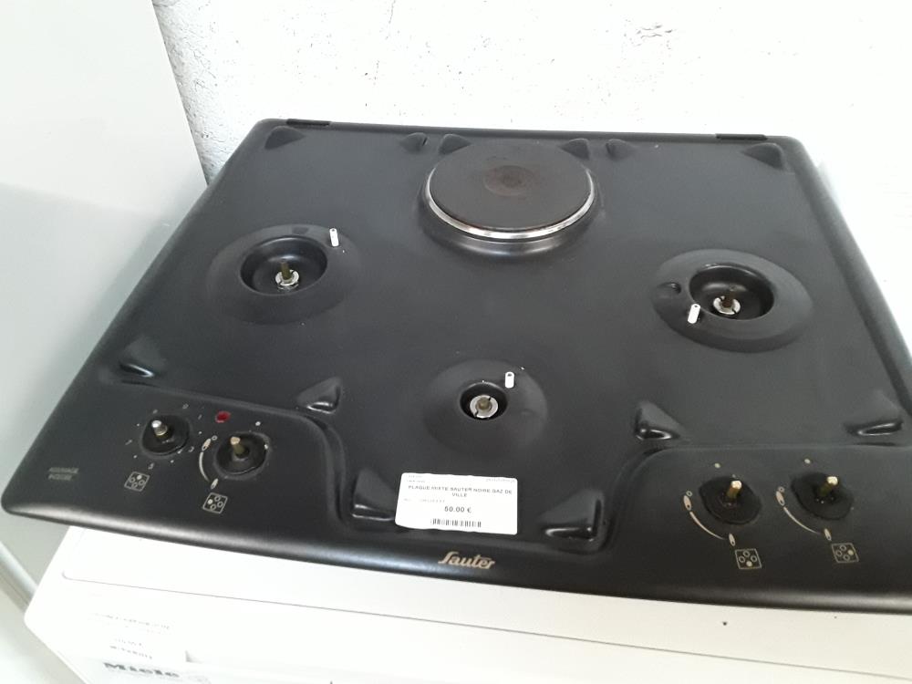 PLAQUE MIXTE SAUTER NOIRE GAZ DE VILLE