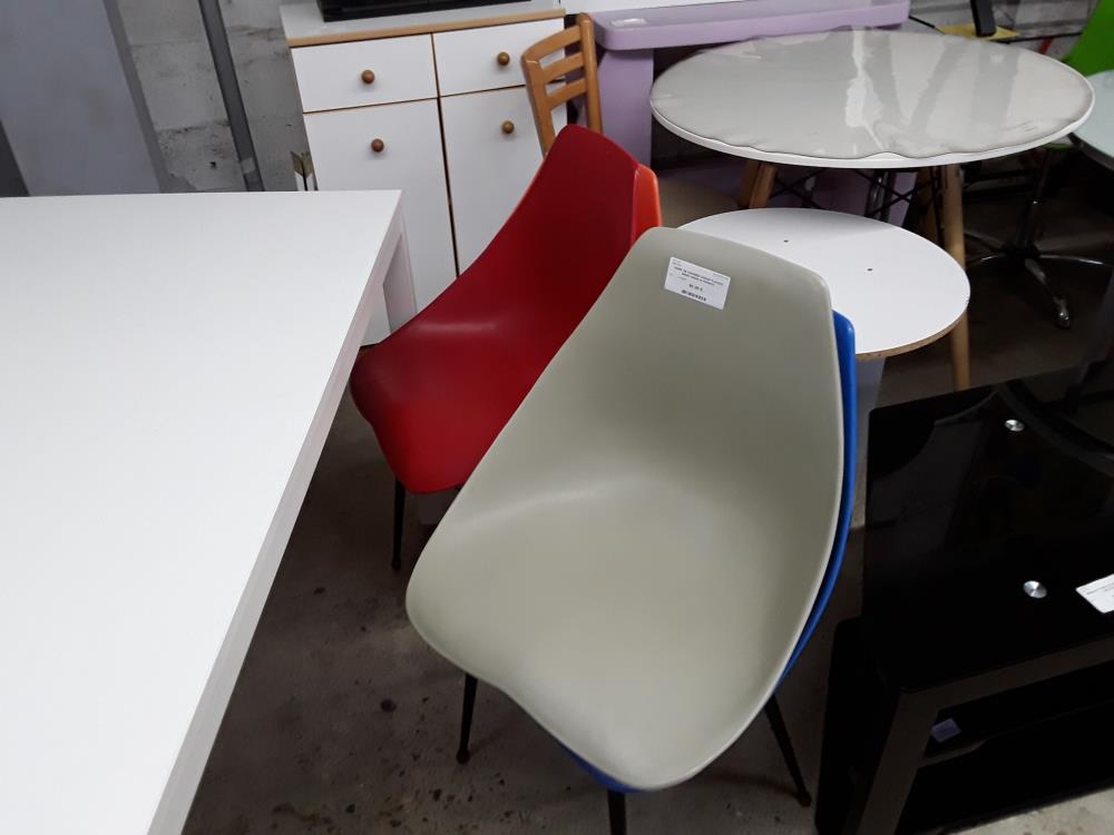 PAIRE DE CHAISES COQUE PLAXICO SGDG MADE IN FRANCE