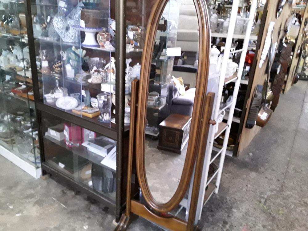 MIROIR PSYCHEE OVALE BOIS TEINTE