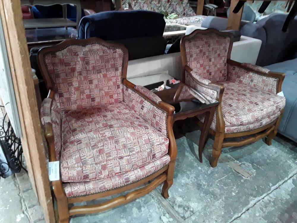 FAUTEUIL TISSU ROUGE CADRILLE ASSISE PLUME TRACES D USURE