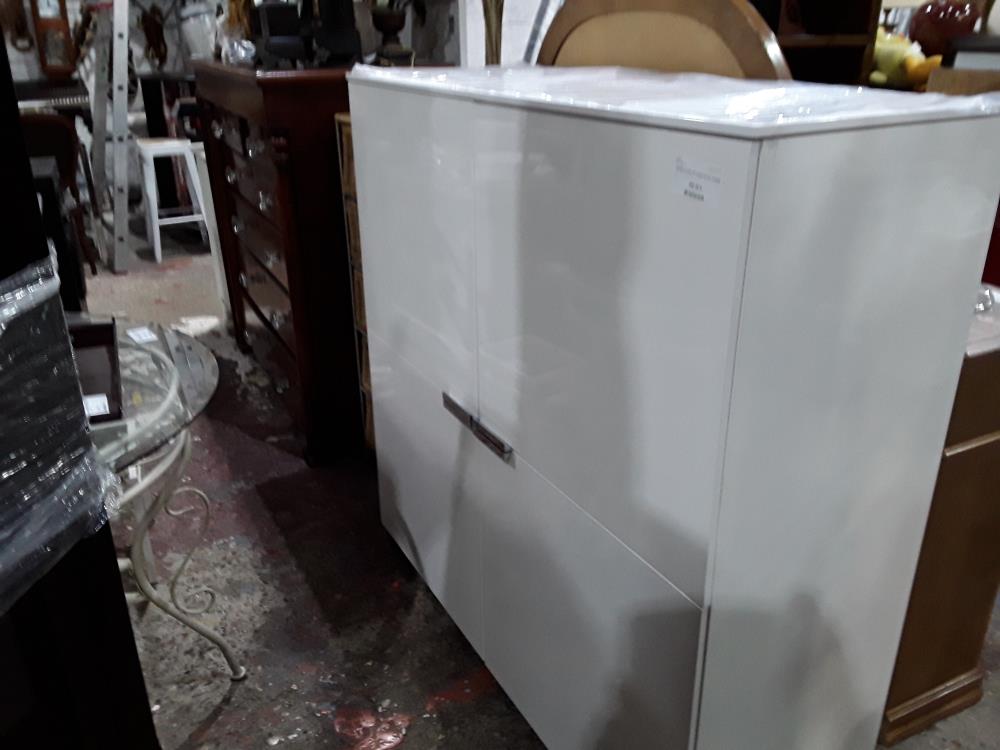 MEUBLE CINNA 4P LAQUE BLANC CARRE