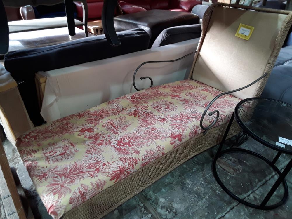 MERIDIENNE SUR ROULETTE FF TISSU DECOR ELEPHANTS