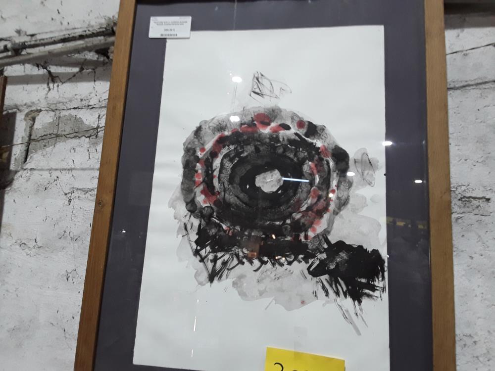 PEINTURE SUR LA CORRIDA SIGNEE ROGER COSME ESTEVE 2008 ENCADREE