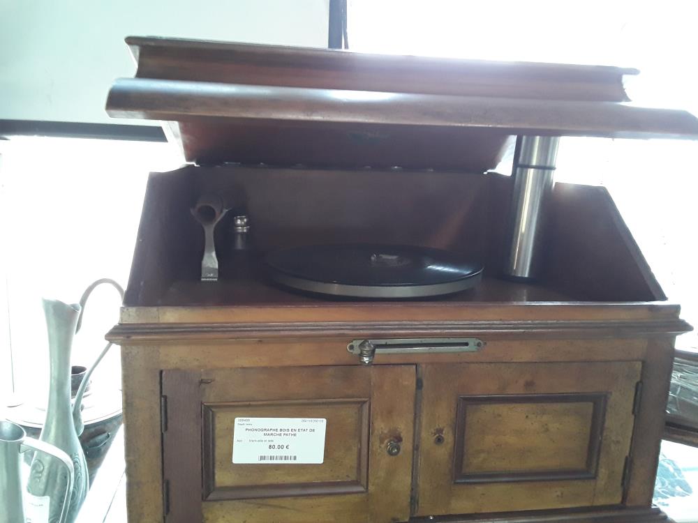 PHONOGRAPHE BOIS EN ETAT DE MARCHE PATHE