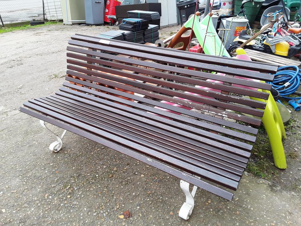 BANC DE JARDIN LATTES 162CM PIETEMENT FONTE