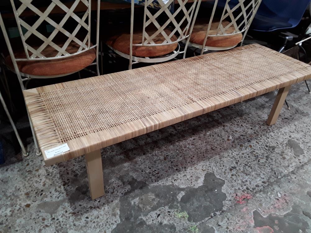 TABLE BASSE 160CM BOIS ET OSIER