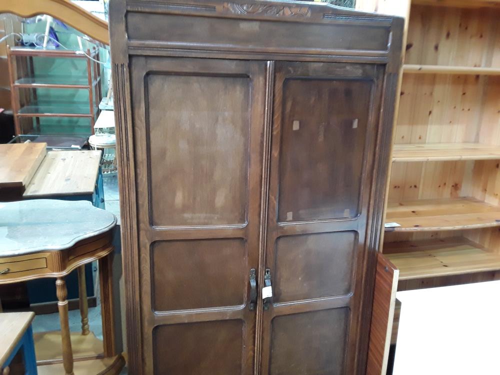 ARMOIRE 2P PARISIENNE 1930  TRACES AFFICHES ETAGEREE