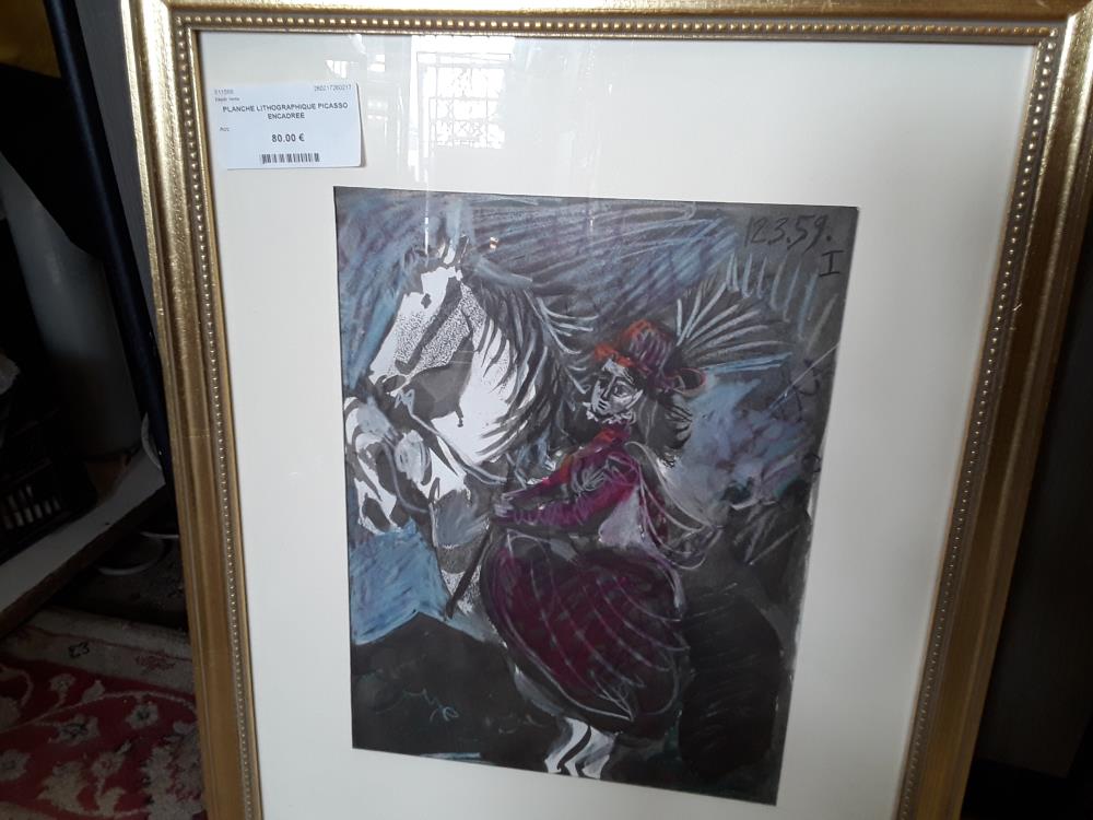 PLANCHE LITHOGRAPHIQUE PICASSO ENCADREE