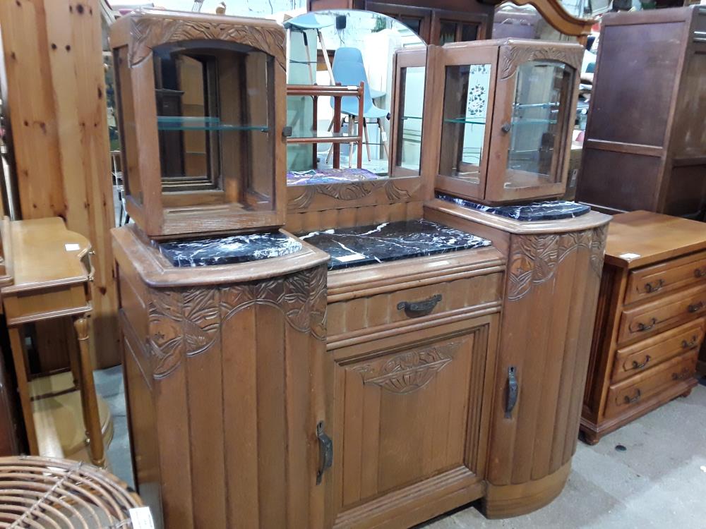 BUFFET AN CHENE 1T 3P 2 VITRINES