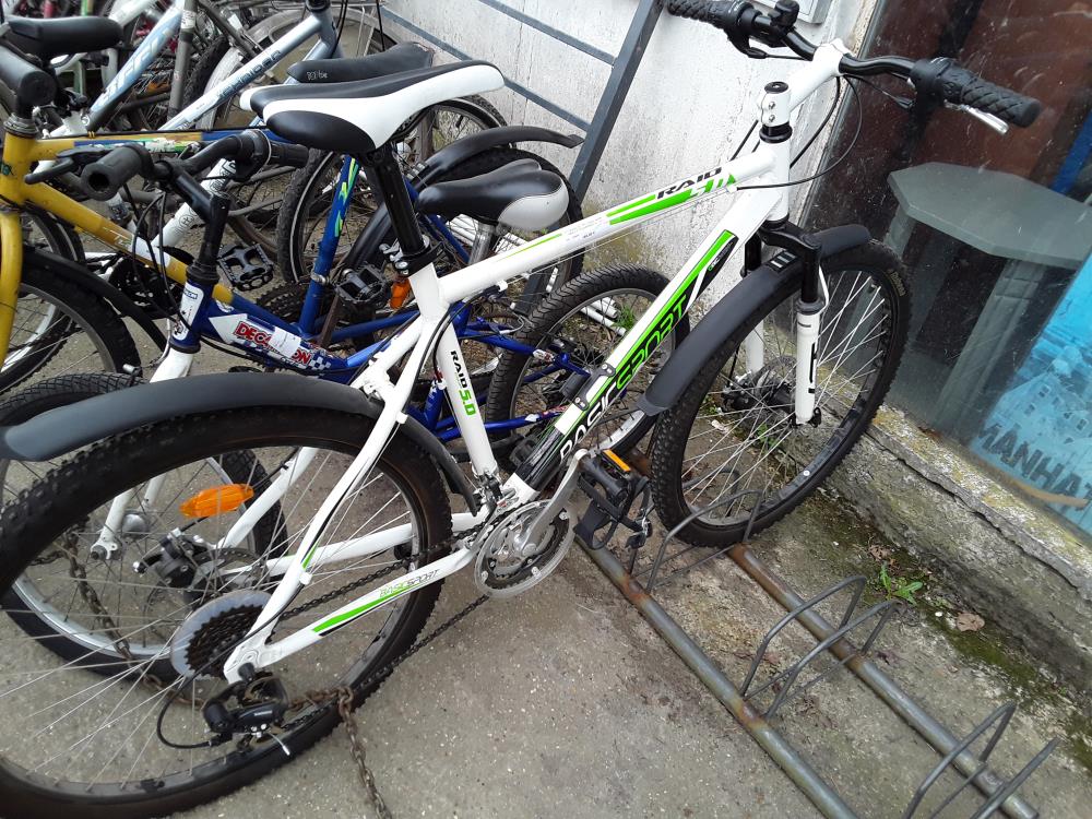 VTT BLANC ET VERT BASIC SPORT RAID 5.0 FREIN DISQUE AV / AR