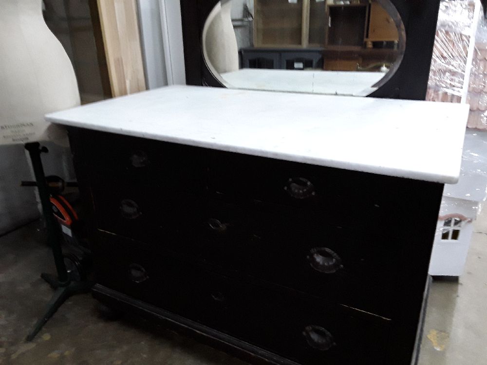 COMMODE/COIFFEUSE  4 TIROIRS MIROIR GM BISAUTE