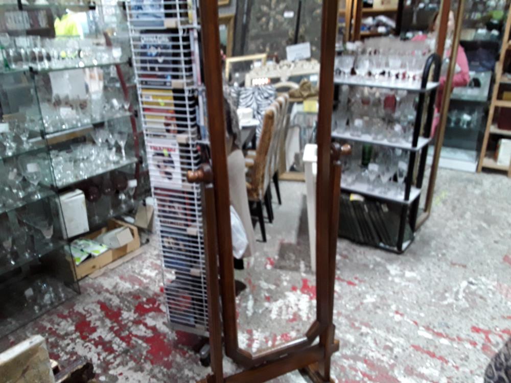 MIROIR PSYCHEE RECT TEINTE NOYER