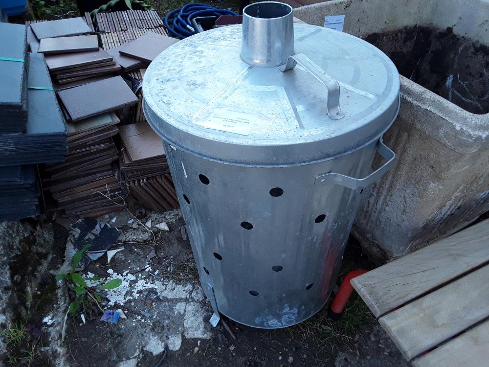 COMPOSTEUR BRULOT ALU AVEC COUVERCLE