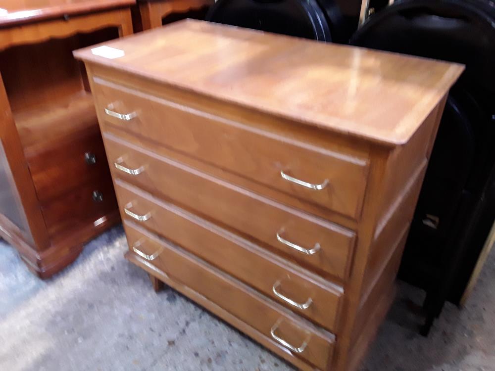 COMMODE CHENE CLAIR  VINTAGE 4 TIROIRS 