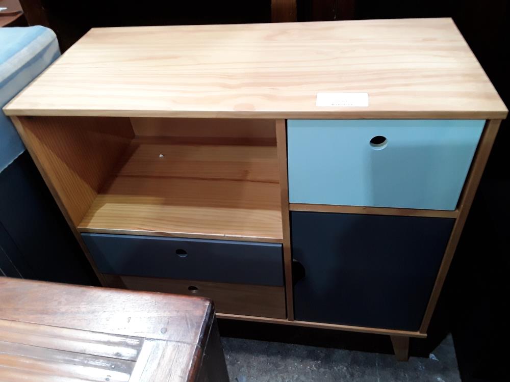 MEUBLE PIN 3T DONT 2 BLEU 1P BLEUE 1 NICHE