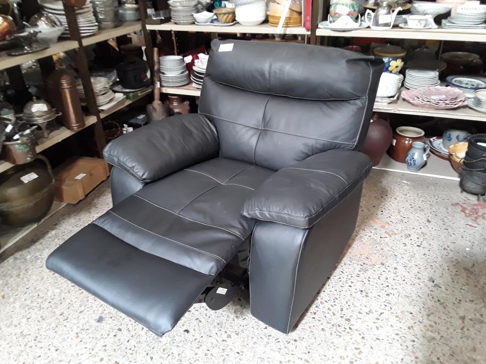 FAUTEUIL RELAX MECANIQUE SIMILI NOIR