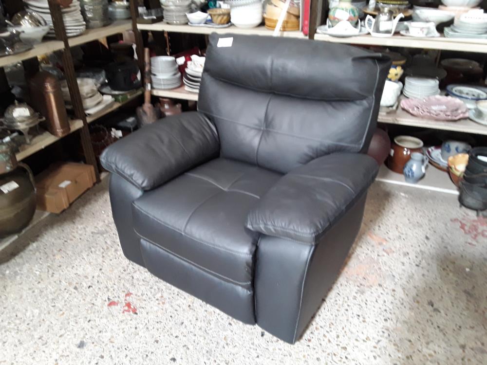 FAUTEUIL RELAX MECANIQUE SIMILI NOIR