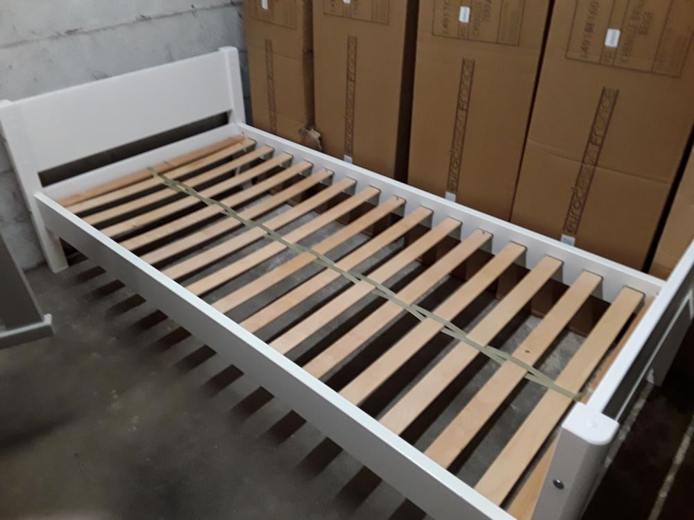 LIT LAQUE BLANC 90X190 SOMMIER LATTES