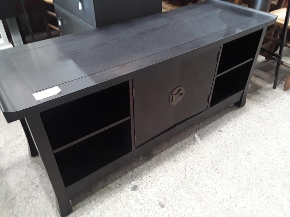 MEUBLE TV ASIATIQUE NOIR  2P 2 NICHES