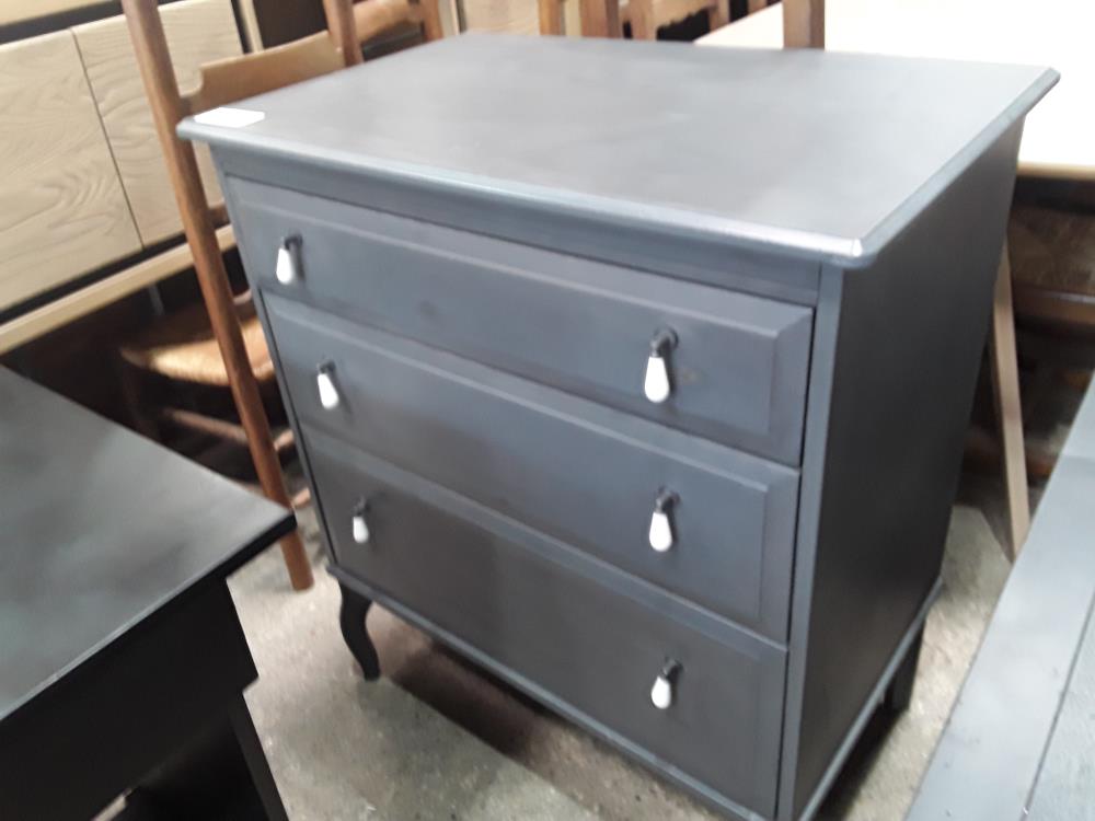 COMMODE IKEA EDLAND GRIS ANTHRACITE 3 TIROIRS