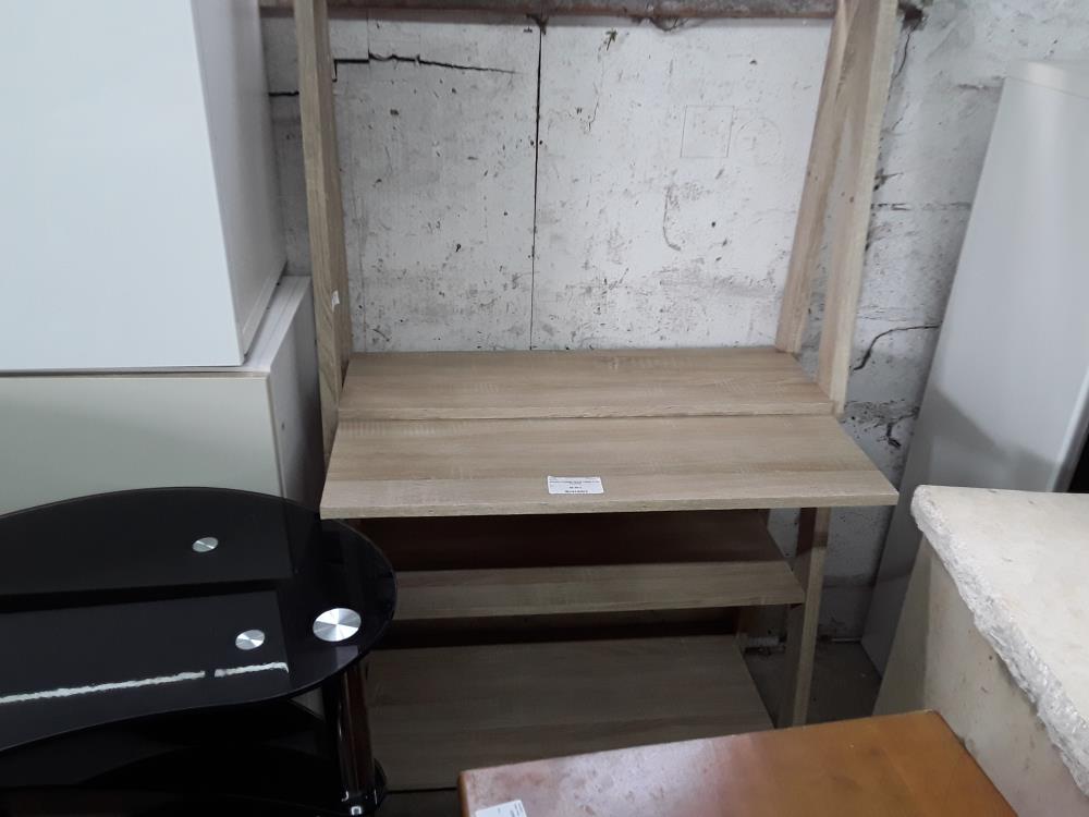 BUREAU ETAGERE DECOR CHENE CLAIR COLONNE