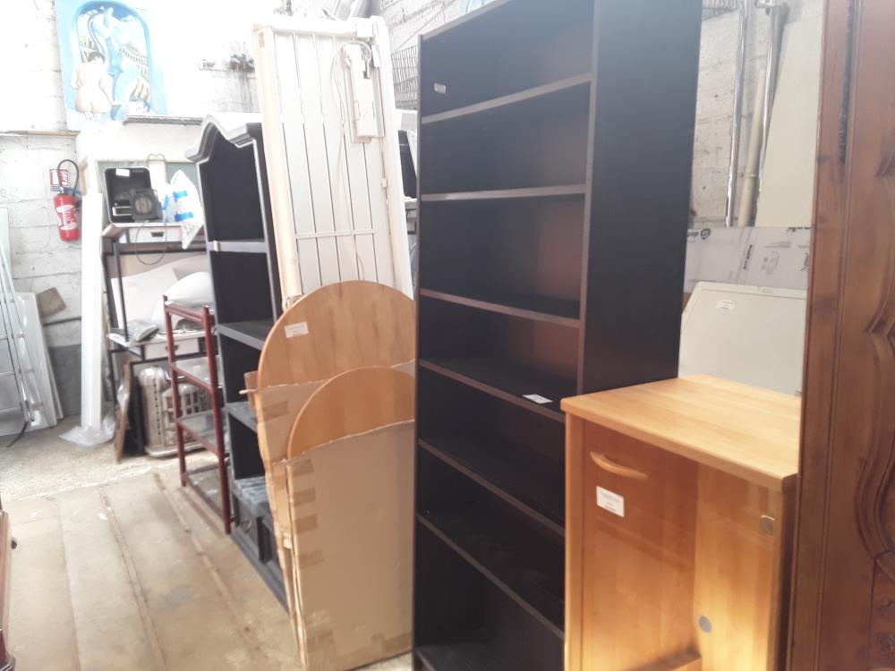 BIBLIOTEQUE OUVERTE NOIRE TYPE BILLY 8 NIVEAUX