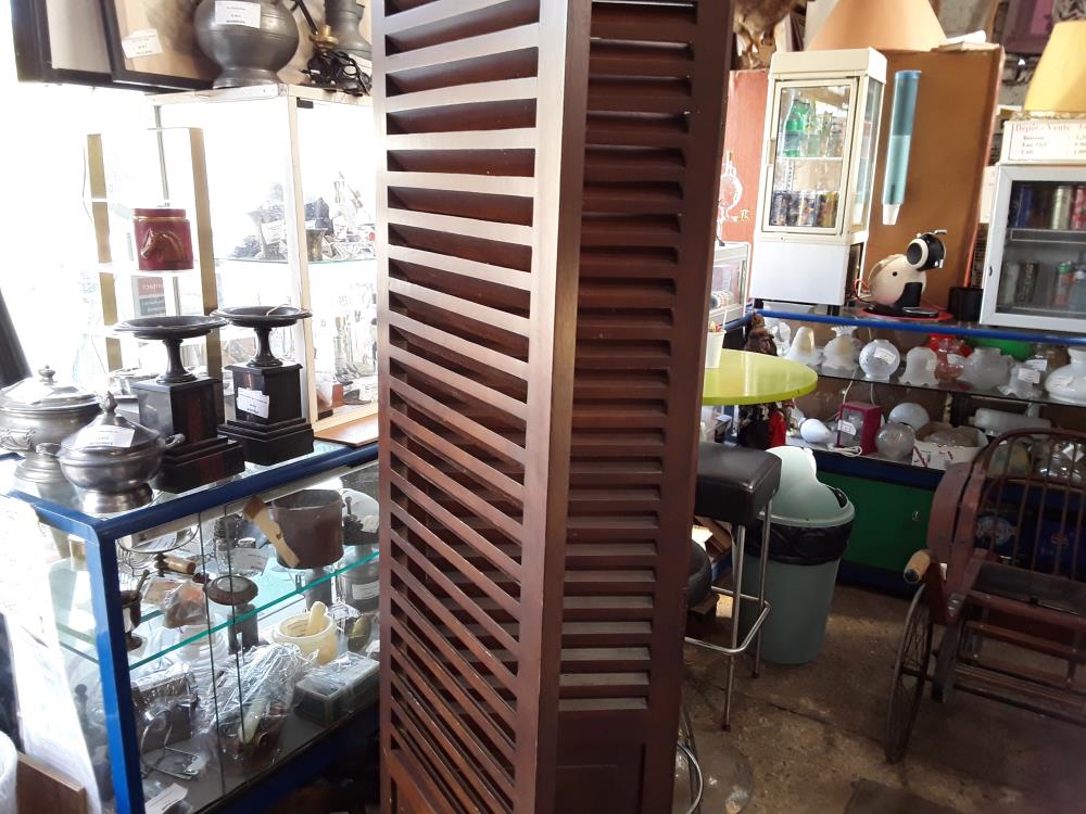 PARAVENT BOIS EXO WENGUE 3 VENTAUX CLAUSTA