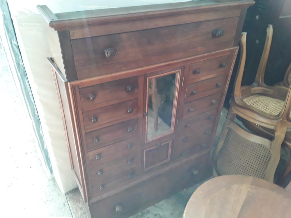 MEUBLE BOIS   13T 1 ABATTANT 1P MIROIR