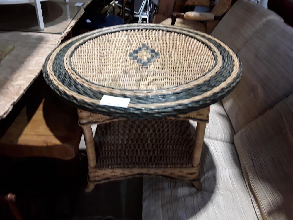 TABLE BASSE RONDE 70CM  ROTIN BIOCOLORE 