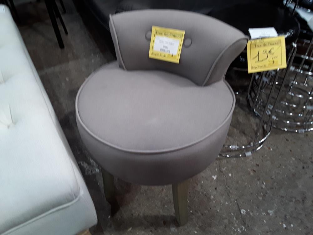 FAUTEUIL TISSU TAUPE PM