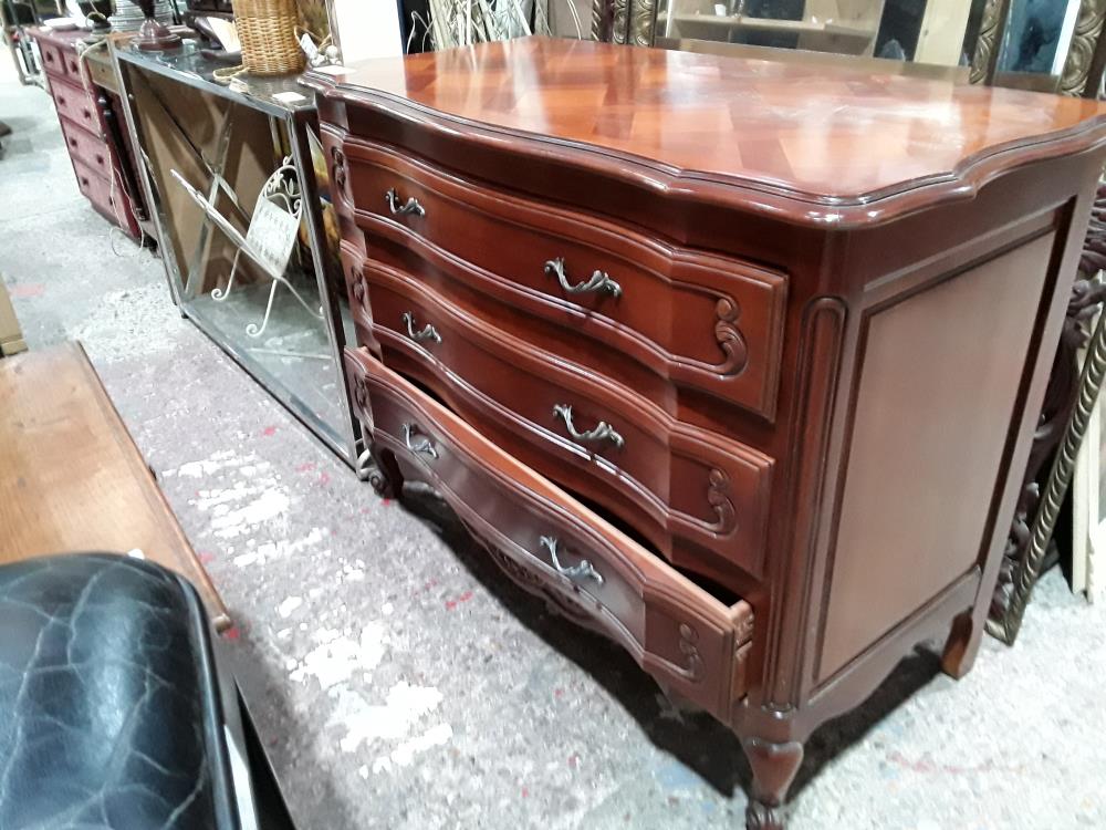 COMMODE MERIER 3T TYPE ARBALETTE PARQUET VERSAILLES