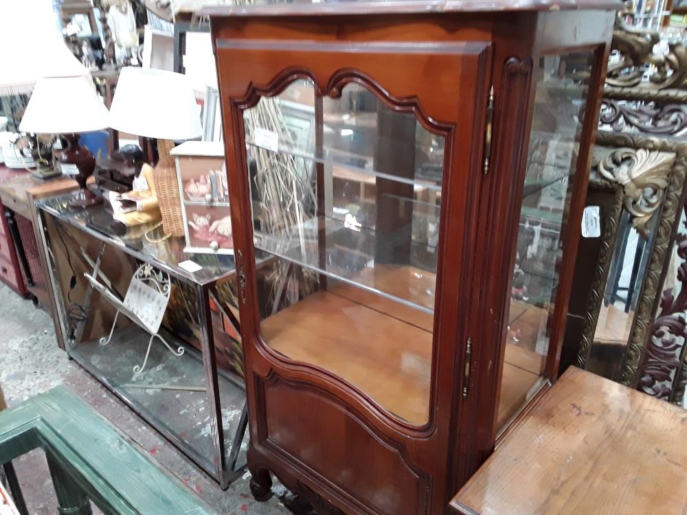 VITRINE ARGENTIER MERISIER STYLE REGENCE 