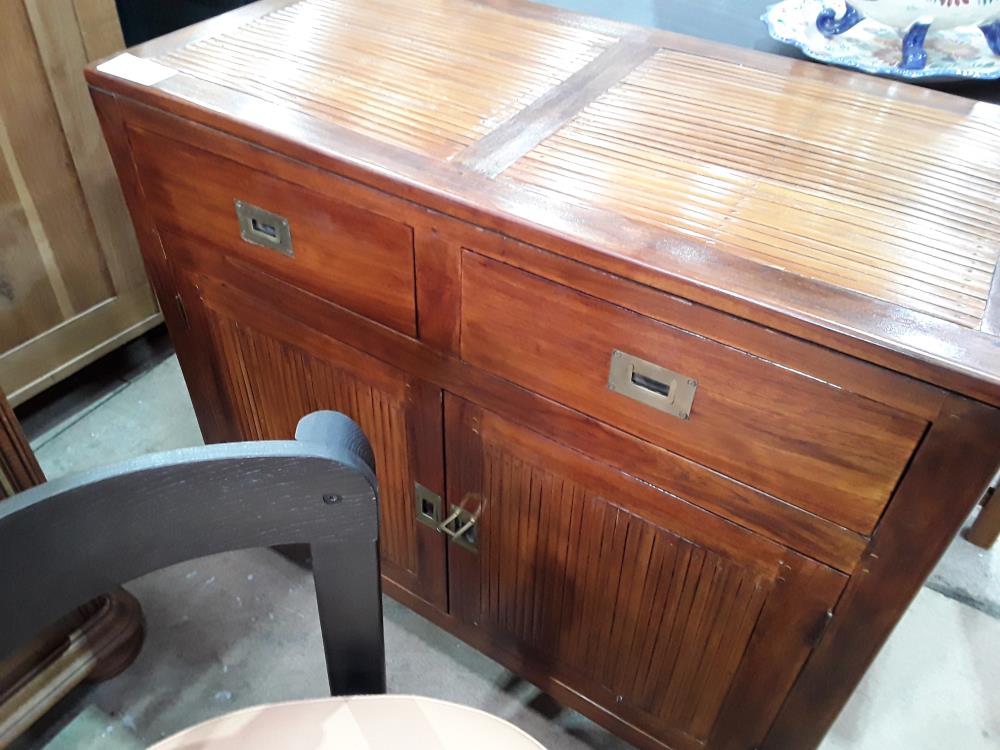 BUFFET BOIS DECOR BAMBOU FENDU 2T 2P  90/44.5CM