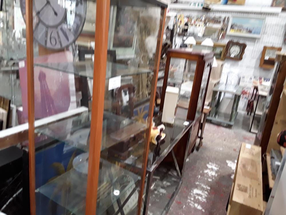 COLONNE VITRINE 1P 5 ETAGERES EN VERRE