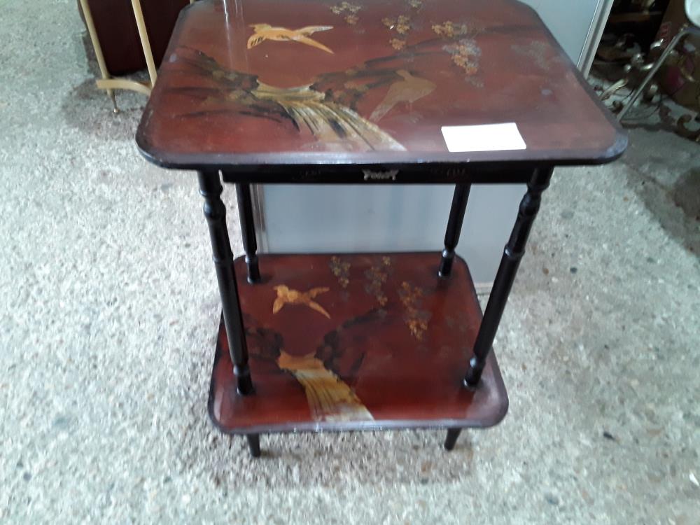 SELLETTE 50/40CM 2 PLATEAUX DECOR ASIATIQUE AVEC DES TRACES