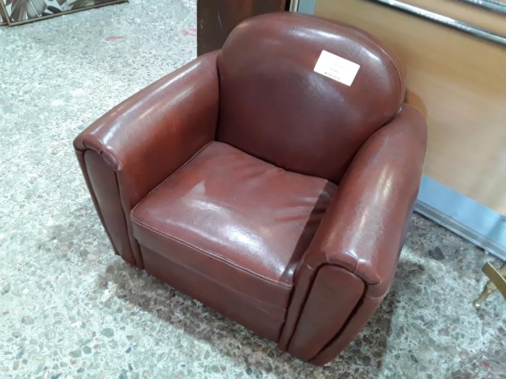 FAUTEUIL CLUB SILILI CUIR ENFANT MILIBOOKIDS