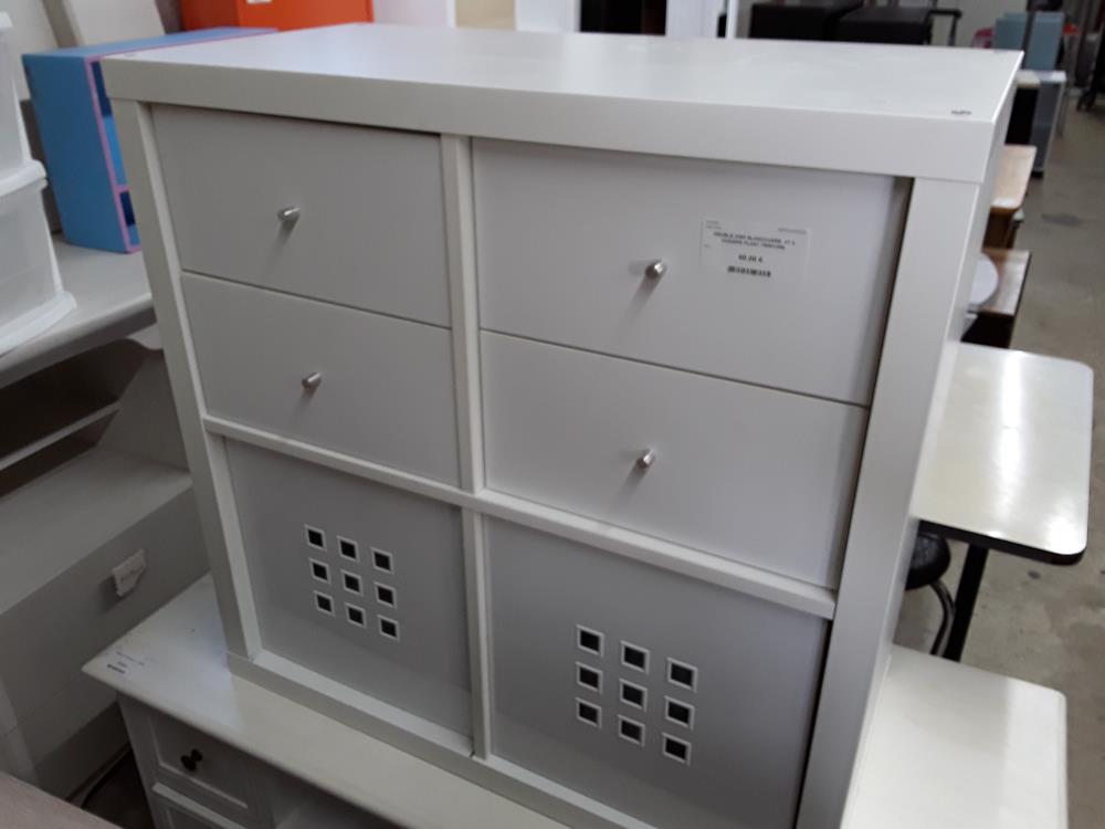 MEUBLE IKEA BLANCCARRE  4T 2 CASIERS PLAST PERFORE