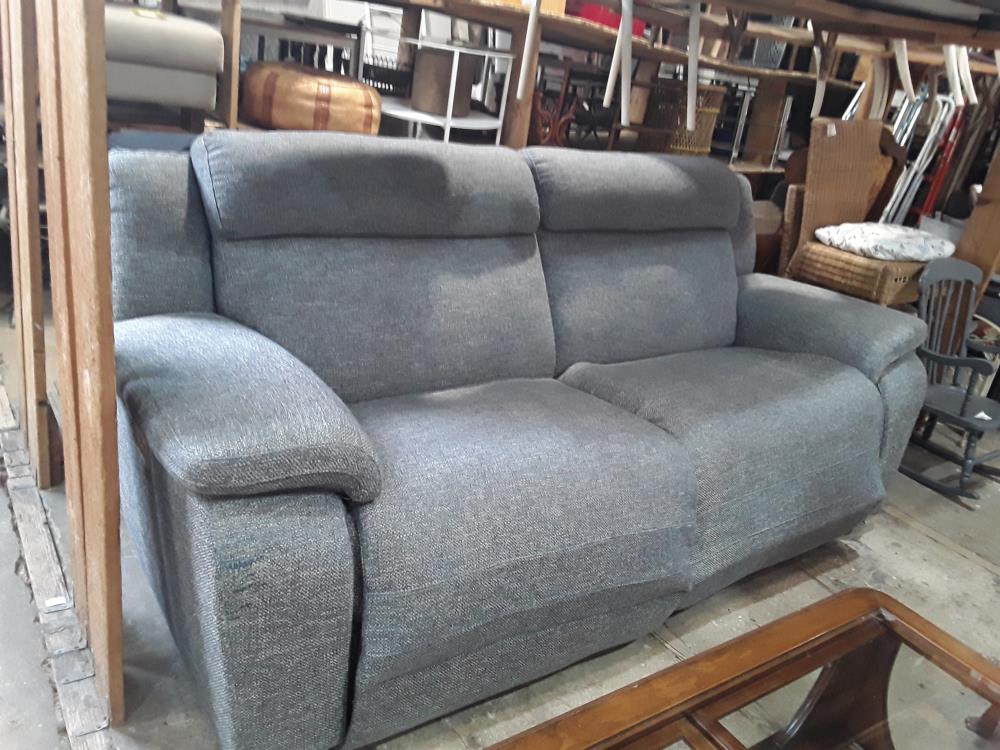 CANAPE RELAX ELECT 2 PLACES TISSU GRIS POLTRONNE SOFA
