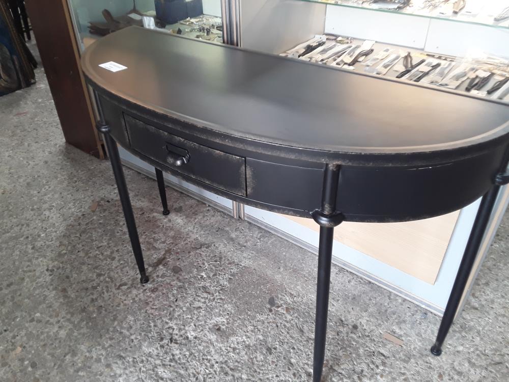 CONSOLE DEMILUNE METAL NOIRE 120X44 1T MAISON DU MONDE