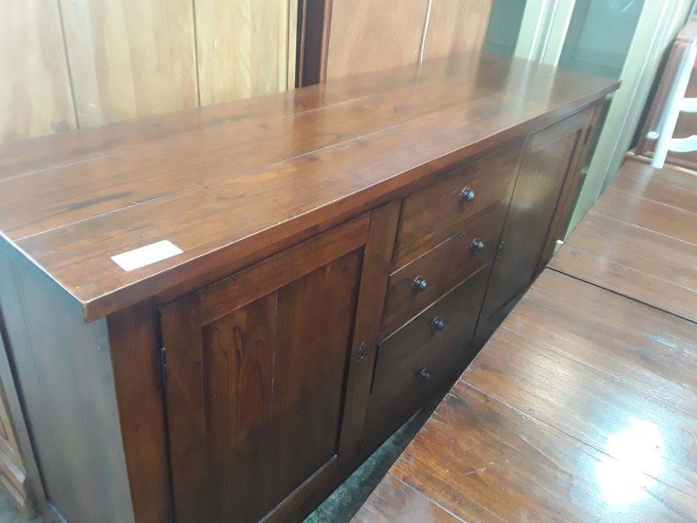 BUFFET BAS BOIS EXOTIQUE 2P 3 TIROIRS