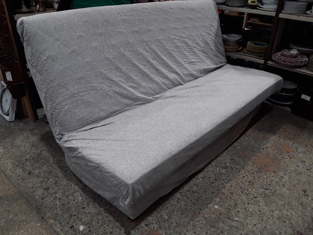 CANAPE CLIC CLAC 120X190 HOUSSE GRIS CHINE