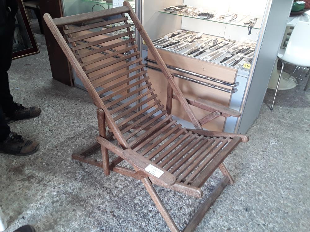CHAISE LONGUE A LATTES BOIS EXOTIQUE