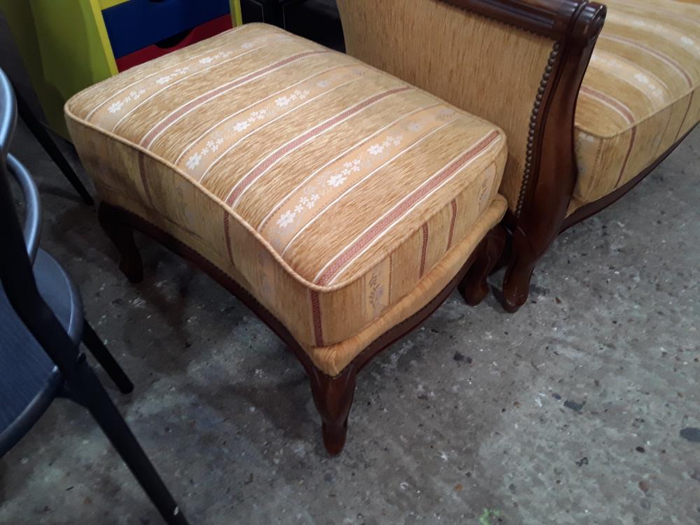 POUF RECT  ARONDI TISSU JAUNE DECOR