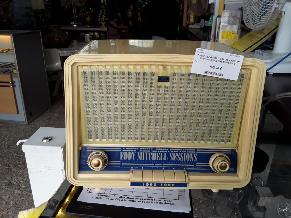 POSTE TSF BAKELITE RADIO A REVOIR EDDY MITCHELL SESSIONS 23CD