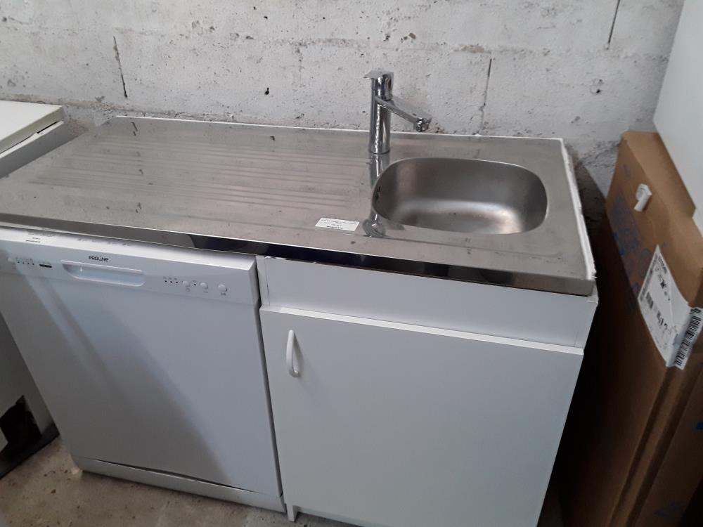 EVIER SUR MEUBLE 1P 1 BAC + ROBINET GROHE