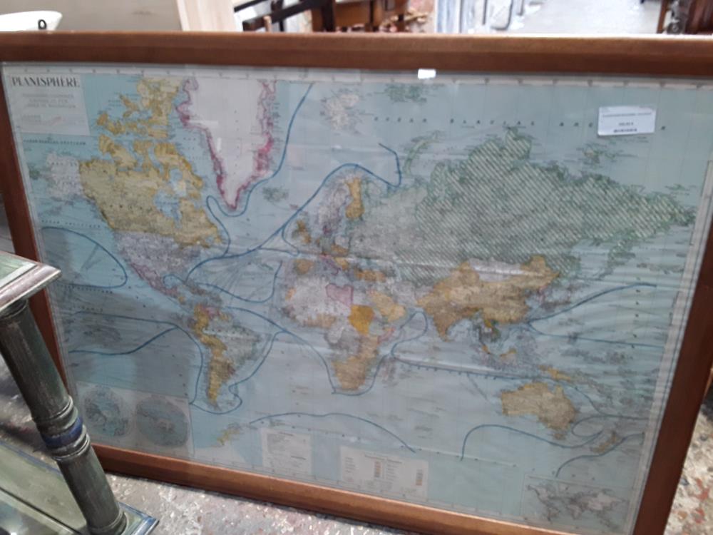 PLANISPHERE ENCADREE 133X100CM