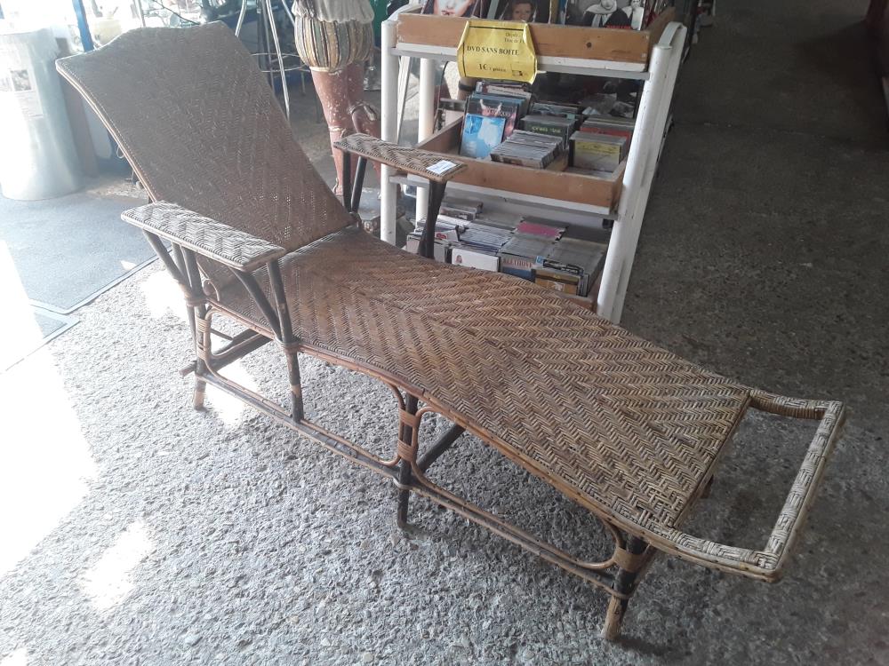 CHAISE LONGUE RELAX ROTIN VINTAGE 